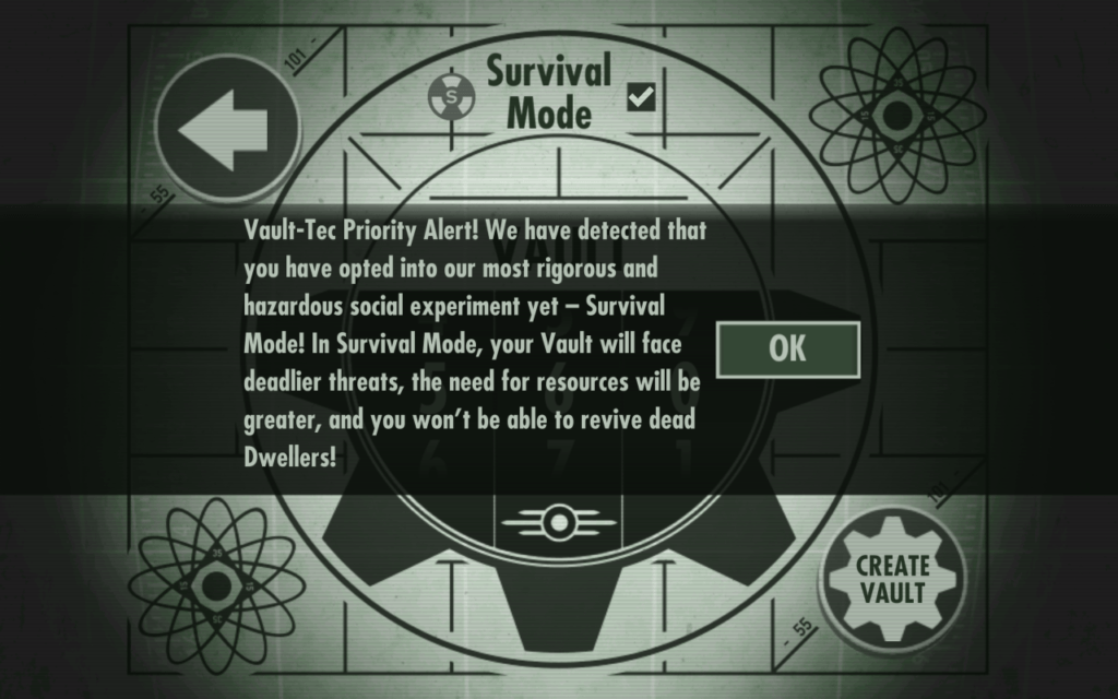 Fallout Shelter Surival mode
