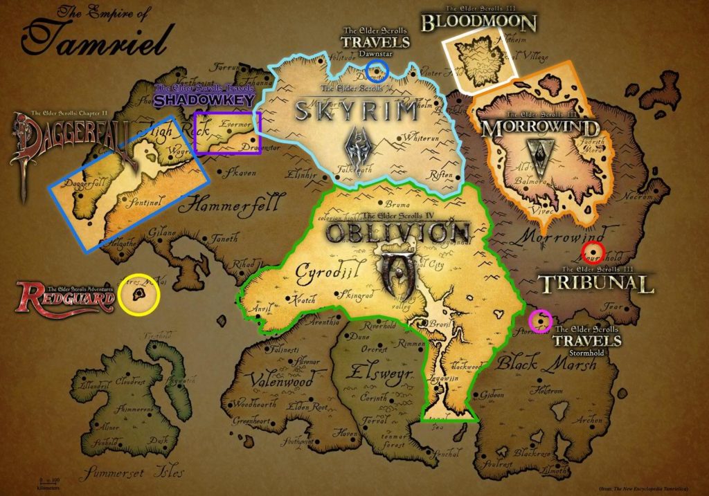 the Elder Scrolls map