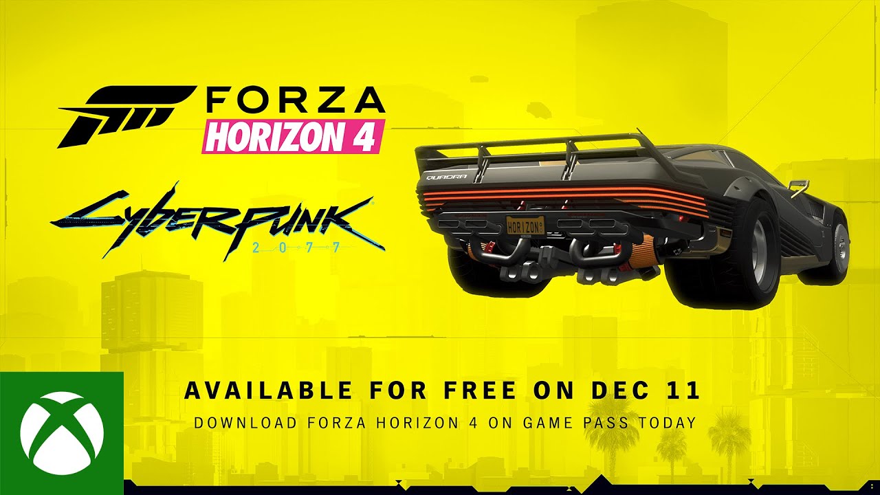 Cyberpunkauto is nu gratis beschikbaar in Forza Horizon 4 XBNL