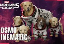 Marvel’s Guardians of the Galaxy toont Cosmo de hond