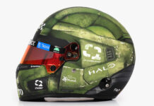 Master Chief neemt deel aan F1 Grand Prix